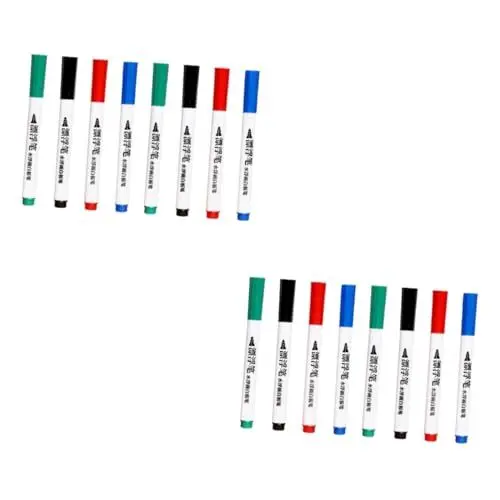 Produktbild: NUOBESTY 16 Stk schwebender Stift schwimmender Malstift farbige Marker für Kinder abwischbare Lackmarker löschbare Farbstifte schmecken Whiteboard-Stift Zeichenwerkzeug Pinsel malen Plastik