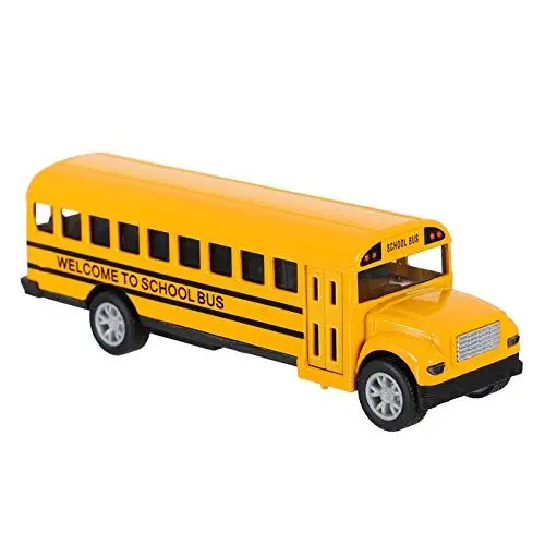 Produktbild: NUOBESTY 1: 32 Schulbus Rücken Backs Legierung Sterbe Bus Playset Schulbus Model Spielzeug- Reibungs- Spielzeug- Autos Push and Go Fahrzeuge Spielzeug Geschenke für Kinder Orange