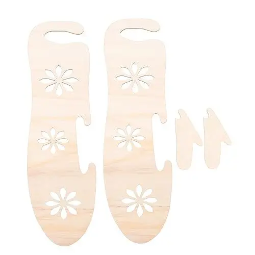 Produktbild: NUOBESTY 1 Paar Handschuhe Modell Trockner Stehen Fäustlinge Stricken Metallische Handschuhe Strickblocker Handschuhe Vorlage Handschuhdisplay Blockierbrett Häkeln Handform Brown Hölzern