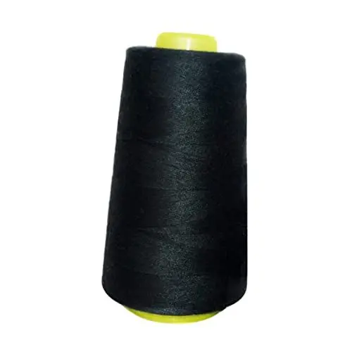 Produktbild: NUOBESTY 1 Rolle 2000 Nähgarn Für Hosen Stickgarn Strapazierfähiges Nähgarn Weißer Nähfaden Nähmaschinenfaden Schwarzes Nähgarn Polyesterfaden Quiltfaden Polyester-nähgarn Black