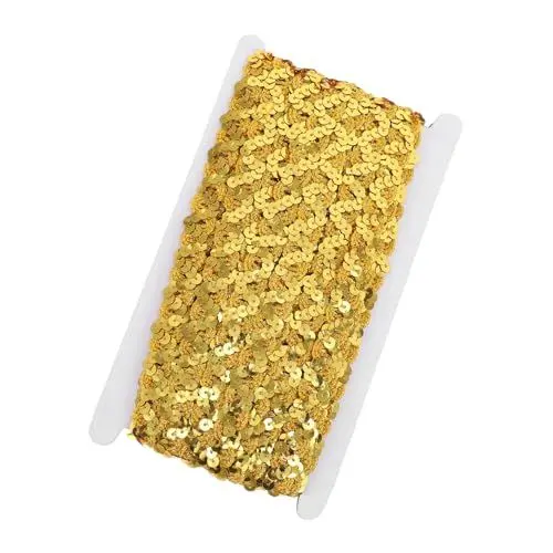 Produktbild: NUOBESTY 1 Rolle Silberne Applikation Zierbänder Selber Nähen Fransenjacke Zopfverzierung Diy-nähmaterial Jacke Mit Silbernen Fransen Spitzenapplikation Spulen Polyester Kleidung Pailletten