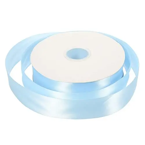 Produktbild: NUOBESTY 1 Rolle hellblaues Band seidenband ribbon wedding decor haaraccessoires schleifenband schultüte Band für Blumenstrauß Hochzeitsband Dampfband Hochzeitsgeschenkband Polyesterband