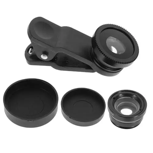 Produktbild: NUOBESTY 1 Satz Handy Kamera Linsen Set Weitwinkel Makro und Fisheye Linsen für Smartphones Tragbares Zubehör zur Verbesserung der Fotografie Kompatibel mit Allen Mobiltelefonen
