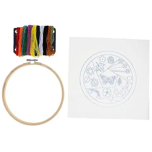 Produktbild: NUOBESTY 1 Satz Kreuzstich Piercing-set Stoffmalerei Pflanzensets Für Erwachsene Transferpapier Zum Aufbügeln Strickset Für Kinder Auf Transferpapier Bügeln Nähsets Material Weben Polyester