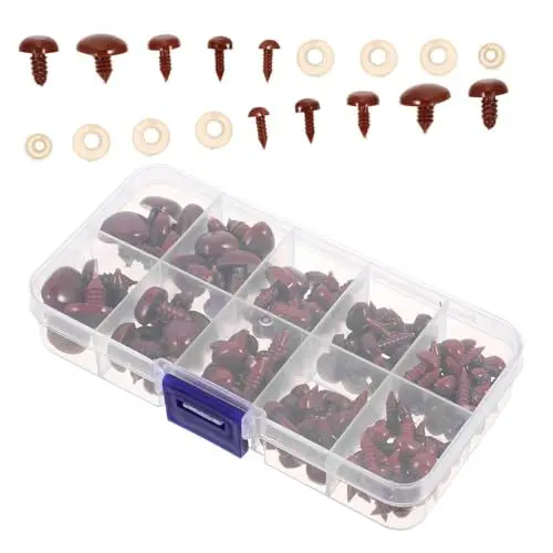 Produktbild: NUOBESTY 1 Satz Spielzeug Augen Nase Sicherheitsaugen für Stofftiere Nasenspielzeug Kunststoff tieraugen Ostereier malgerät Kuscheltier Plüschfigurenspielzeug Augen Puppenaugen Baby