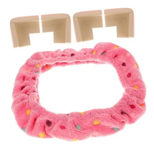 Produktbild: NUOBESTY 1 Satz Stickerei-schutzring Kreuzstich-schutzring Abdeckung des Stickrahmenrahmens Bastel-nährahmen-Abdeckung Wiederverwendbare Nährahmenabdeckung Stickringabdeckung Rosa Schaum