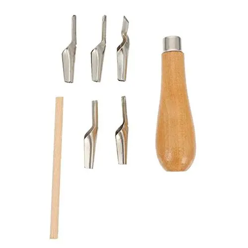 Produktbild: NUOBESTY 1 Satz Tranchiermesser schaber spatel handwerkermesser Holzgriff lackziehklinge Spachtel für Kunstmalerei Farbspachtel Werkzeuge DIY liefert Kunstspachtel malen hölzern Light Brown