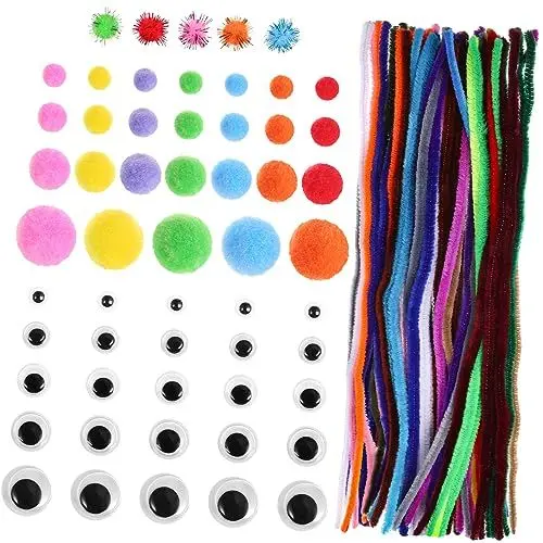 Produktbild: NUOBESTY 1 Satz Twist-bar-set Pfeifenputzer Kinderaufkleber Weihnachtspfeifenreiniger Basteln Bastelmaterial Rohr Funkelnde Aufkleber Farbige Aufkleber Kinderkoffer Spielzeug Feindraht Bunt