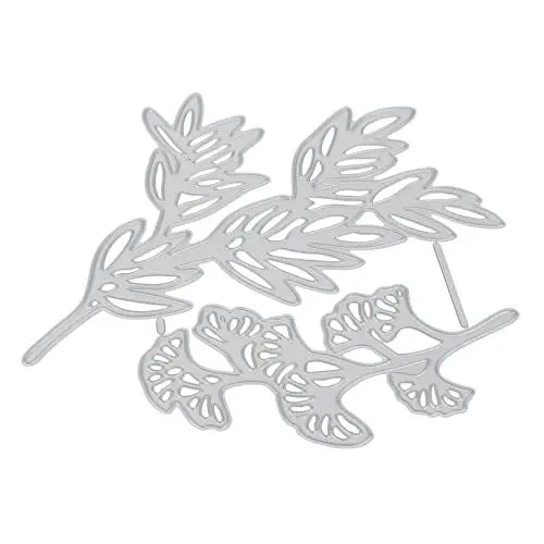 Produktbild: NUOBESTY 1 Stück Scrapbook-Blattform Kohlenstoffstahl Ginkgo-Blatt-Stanzform Blattform Stanzformen Bambusblätter Basteln Schneiden Kombination Puzzle Geprägt