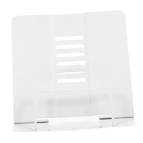 Produktbild: NUOBESTY 1stk Leseregal Kind Tabletten Studentischer Lesestand Leseständer Für Kinderbücher Buchhalter Zum Freihändigen Lesen Leseständerhalter Einstellbar Kinder-tablet Lesepult Weiß Eisen