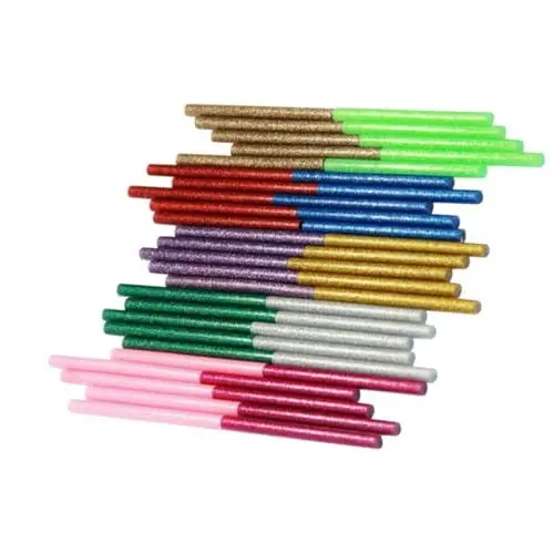 Produktbild: NUOBESTY Glitzer-schmelzklebestifte 200 Stück Vielseitiger Kleber Für Kunststoff Holz Papier Bastelarbeiten Dekorative Projekte Partyzubehör Zufällige Farbe