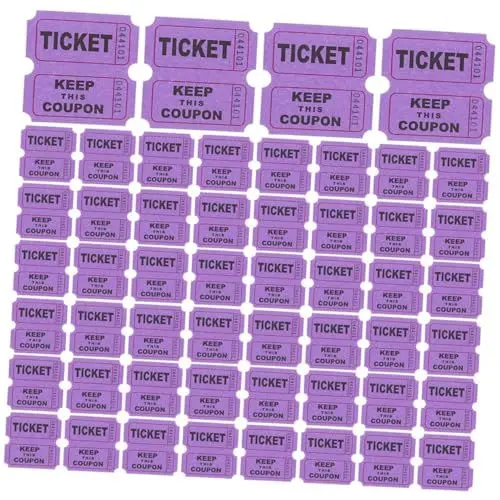 Produktbild: NUOBESTY 200 Stücke Tombola-Tickets Spiel Tombola-Tickets Für Karneval Party-Event Papier Etiketten Erstaunliche Preise Für Feier