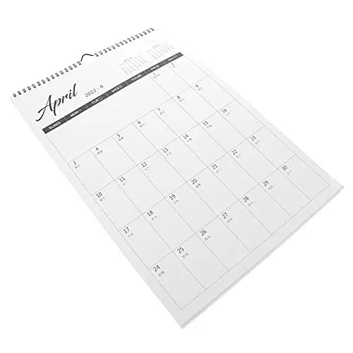 Produktbild: NUOBESTY 2022 Wandkalender 12 Monate mit Dickem Papier 12 X 17 Doppeldrahtbindung+ Haken zum Aufhängen+ Große Blöcke mit Julianischen Daten für Die Organisation Der Planung (Eine