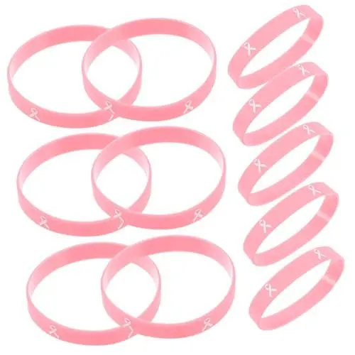 Produktbild: NUOBESTY Individuelle Silikonarmbänder Brustarmbänder 20 Stück Großpackung Bewusstseinsarmbänder Für Frauen