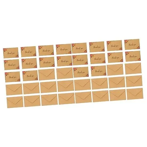 Produktbild: NUOBESTY 2sets Karte Kraft Danke Karte Vintage Memo Elegante Design Für Anlässe 10 Stücke * 2