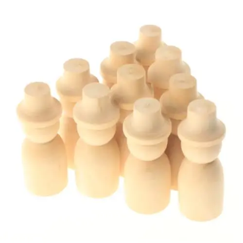 Produktbild: NUOBESTY 20er-pack Ornament Für Jungen Und Mädchen Holzpuppenspielzeug Glatt Pädagogisches Bastelspielzeug Für Kinder Lernspielzeug Kawaii Kawaii-kunstanhänger