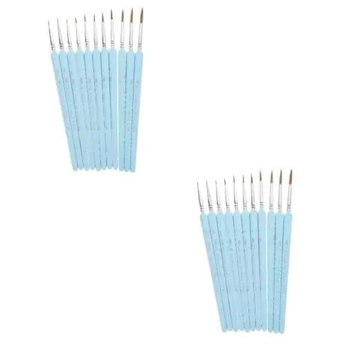 Produktbild: NUOBESTY 22 STK Zeichenstift acrylbilder bürste Reinigung Acrylmalerei nageloel nagelhautöl malzubehör ölbilder Miniatur Hakenstift Wolfshaar Pinsel einstellen weiches Fell