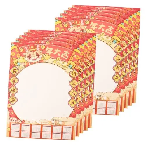 Produktbild: NUOBESTY 25 Blätter zum Jahr des Drachen wandkalender kinder advenskalender für kinder schreibtisch kinder- Jahreskalender hängender Papier