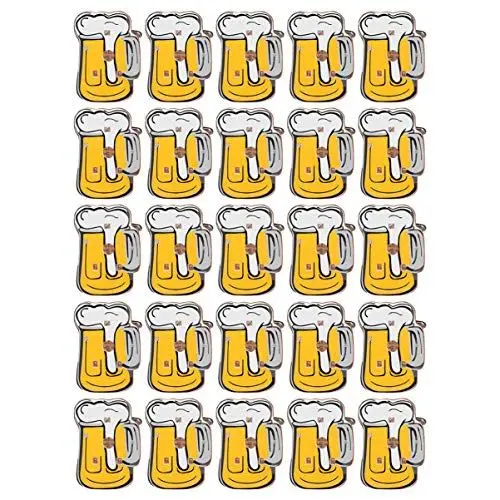 Produktbild: NUOBESTY 25st Niedliche Bierkrug- Led- Brosche Oktoberfest- Bierkrug Led- Stift Bierkrug Stift Bierkrug Led-Stift Broschen Zum Leuchten Bringen Taschen- Abzeichen Geschenk München Scheinen