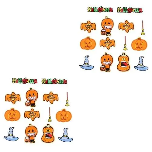 Produktbild: NUOBESTY 28 Stück Halloween Aufnäher Zum Aufbügeln Halloween Stoffaufnäher Kürbis Aufnäher Aufbügel Stickerei Aufnäher Kürbis Applikationen Dekoration Stickerei Kürbis Applikation