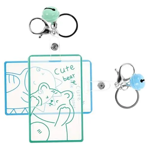 Produktbild: NUOBESTY 2St Inhaber eines Studentenausweises ID-Karten-Abdeckung Ausweishalter Kartenhüllen kreditkartenhalter credit card holder Kartenhülle für die Schule Namensschildhalter Acryl