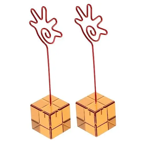 Produktbild: NUOBESTY Tischnummernhalter Platzkartenhalter 2er-pack Fotohalter Memo-clips für Die Dekoration Im Büro und Zur Hochzeit