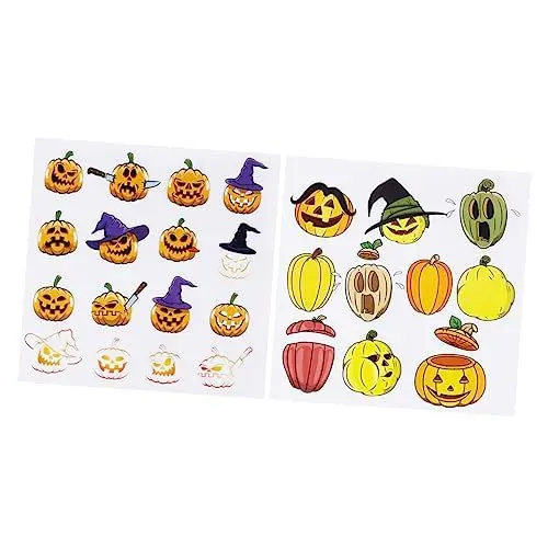 Produktbild: NUOBESTY 2 Blätter Aufkleber für Halloween-Kleidung Aufnäher für Jacken Kleidung Patch Aufkleber Aufkleber halloween theme halloween basteln Kleideraufnäher Aufkleber für Kürbiskleidung Abs