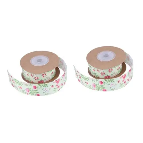 Produktbild: NUOBESTY 2rollen Roll Yards Grünes Baumwoll-ripsband Für -haarspangen Dekoration Und Handwerksprojekte Für Scrapbooking Und Veranstaltungen