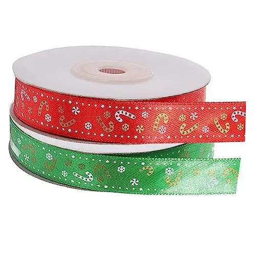 Produktbild: NUOBESTY 2 Rollen Weihnachts Geschenkband Geschenkband Weihnachtsband Weihnachtsband Bastelband Urlaubsband Cartoon Geschenkpaket Bastelband Geschenkband DIY