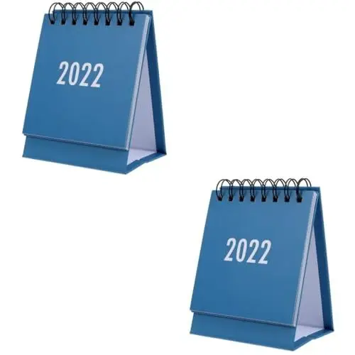 Produktbild: NUOBESTY 2stücke Mini Tischkalender Praktischer Büroplaner Mit Stilvollem Design Inklusive Zufälligen Stickern Für Zuhause Und Schule Datum Aktualisiert