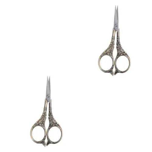 Produktbild: NUOBESTY 2 Stück Atemberaubende Nähscheren Im Antiken Stil Mit Lilienmuster Fadenschneider Schere Leicht Für Bastler
