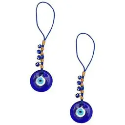 Produktbild: NUOBESTY 2 Stück Blaue Augen Schlüsselanhänger türkisches amulett Anhänger Böser Blick Schlüsselbund Eid Mubarak Blaue Augen Keychain Charm Evil Eye Glück Dekoration Taschen Rucksack Deko