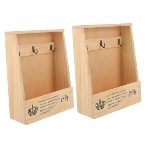 Produktbild: NUOBESTY 2 Stück Box Schlüsselaufbewahrungsbox Schlüsselhaken Rustikaler Schlüsselschrank Schlüsselhalter An Der Wand Schlüsselregal Organizer Für Wand Schlüsselregal Für