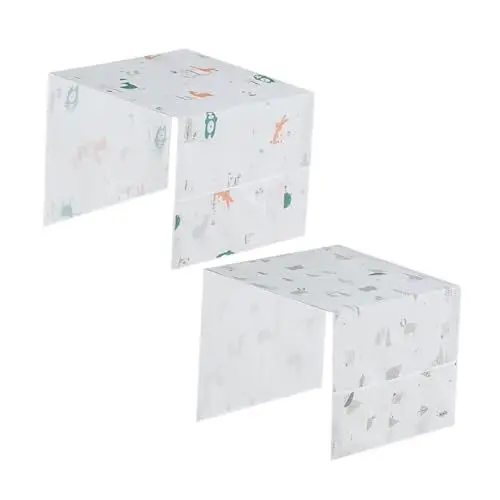 Produktbild: NUOBESTY 2 Stück Kühlschrank Abdeckung Staubdicht Transparente Abdeckung mit Elegantem Druckdesign für Kühlschrank und Waschmaschine Multifunktionale Schutzmatte für Haushaltsgeräte