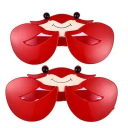 Produktbild: NUOBESTY 2 Stücke Krabben Brillen Luau Party Sonnenbrille Lustige Partybrille Neuheit Spaßbrille für Erwachsene Kinder Strand Hawaii Party Photo Booth Requisitens Tropische Kostüm Zubehör