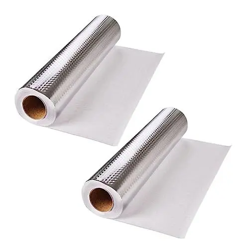 Produktbild: NUOBESTY 2 Stücke Selbstklebend Fliesenbeständig Cm Kleister Fettig Pvc Backsplash Tapete Herd Aufkleber Abziehaufkleber Stick Anti Wandfest Hochetikett Öltapeten X Schublade Aluminium