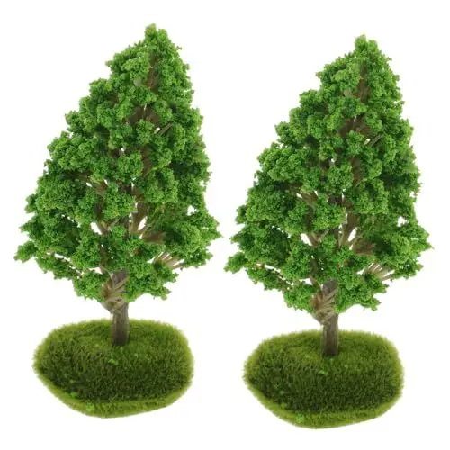 Produktbild: NUOBESTY 2 Stücke Miniatur Bäume Simulierte Straße Bäume Für Landschaft Realistische Handwerkskunst