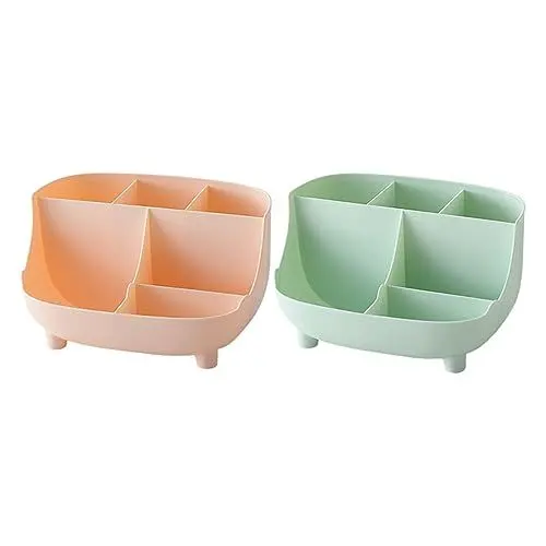 Produktbild: NUOBESTY Eleganter 2-in-1-make-up-schmuck-organizer Desktop-aufbewahrungsbox Kunststoffteiler