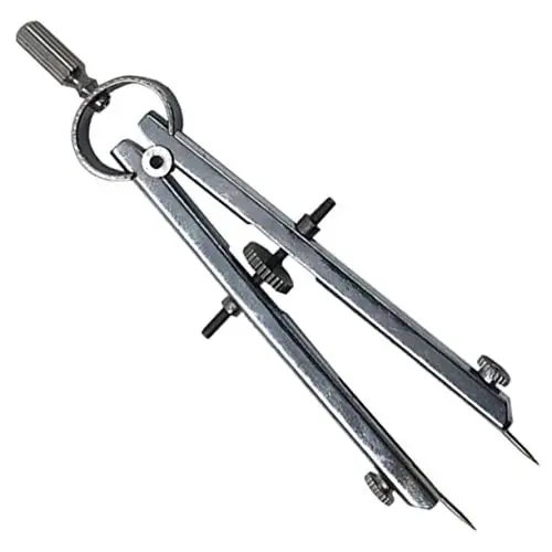 Produktbild: NUOBESTY 2st Zirkel Studentisches Briefpapier Kreiskompass Zeichnen Schülerkompass Zeichenkompass Aus Metall Ingenieurkompass Geometrie Kompass Mini Maschinenschere Rostfreier Stahl