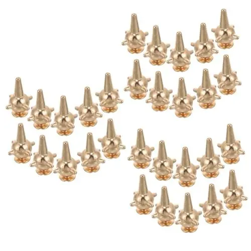 Produktbild: NUOBESTY 30 Stk Meteorhammer-niete Punk-stollen Kegelbolzenniet Baumspitzen Sie Die Spikes Kleidungsspikes -spike-stollen Schraubbolzen Kegelspikes Outfit Metall Handbuch Nieten