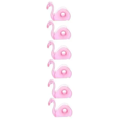 Produktbild: NUOBESTY 3 Sätze Flamingo Klebebandhalter Klebeband Bürotisch Büro Klebeband Schreibtisch Klebebandabroller Bandabroller Halter Kleiner Klebebandabroller Bürobedarf Tisch 2 Stück * 3