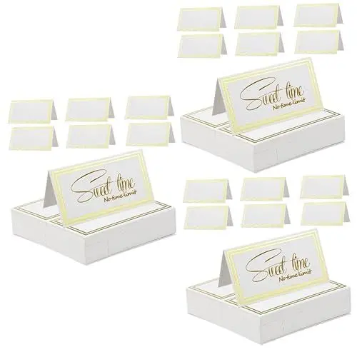 Produktbild: NUOBESTY 3 Sätze Karte Hochzeitsschilder Leer Name Der Partytabelle Reservierte Tischschilder Papier 60 Stück * 3