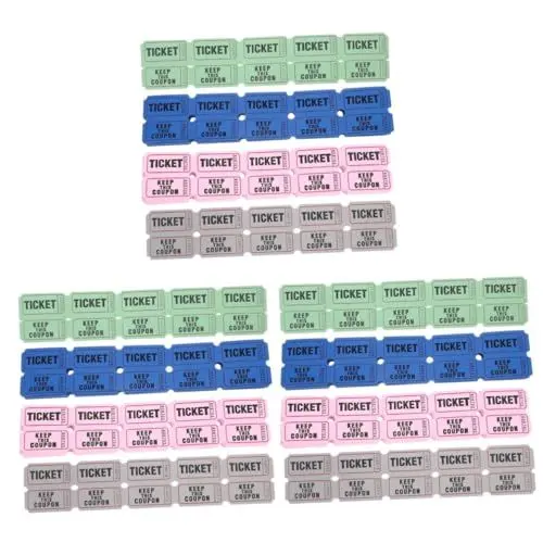 Produktbild: NUOBESTY 3 Sätze Lose Leere Tombola-tickets Auktionskarten Nummerierte Tombola-tickets Fahrkarte Doppelte Tombola-tickets Spielkarten Eintrittskarte Für Veranstaltungen Papier 400 Stück * 3