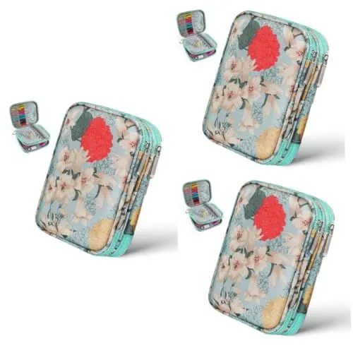 Produktbild: NUOBESTY Strickzubehör Set 3st Aufbewahrungstasche Häkelnadeletui Häkelzubehör Halter Für Häkelwerkzeuge Strick-organizer-etui Für Häkelnadeln Geflochtene Kiste 600d Oxford-stoff
