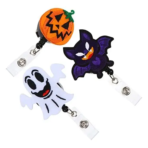 Produktbild: NUOBESTY 3st Halloween-Schnalle Halloween-Abzeichen-Clip Krankenschwester Abzeichen Einziehbarer Gürtelclip Einziehbare Ausweisrolle Ausziehbarer Kartenhalter Pflege Kind Abs Gürtelschnalle