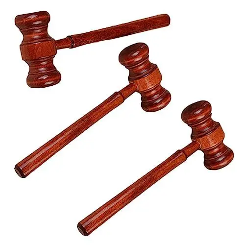Produktbild: NUOBESTY 3st Richterhammer Aus Auktionshammer Richterhammer Kostümzubehör Rustikaler Holzhammer Anwaltshammer Anwalt Graduation Geschenk Holzrücken Cosplay Kind Füllstoff Lotusbaum