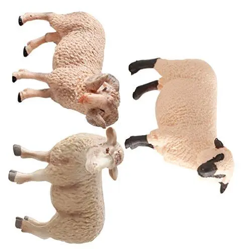 Produktbild: NUOBESTY 3st Schafe Kuchen Topper Wilde Tier Figur Schafe Skulptur Mini Schafe Figuren Schafe Miniaturen Bauernhof Tier Figuren Schafe Action Figur Wald Tiere Modell Ecke Schmücken Kind