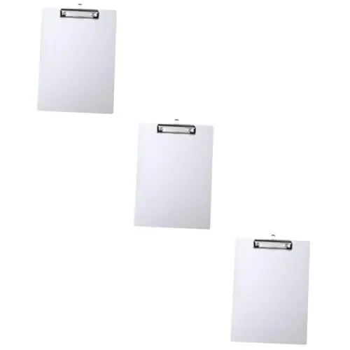 Produktbild: NUOBESTY 3st Schreibtafel Aus Metall Materialien Für Die Schule A4 Schulbedarf+ Tape Dispenser Schreibtisch Niedlich Ordnerhalter Klemmbretter 8. 5x11 Mit Stauraum Schreibtischbrett Silver