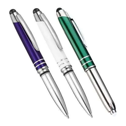 Produktbild: NUOBESTY Metall-Stylus-Stift -licht Multifunktionaler Kugelschreiber für Touch Farben: Weiß Grün