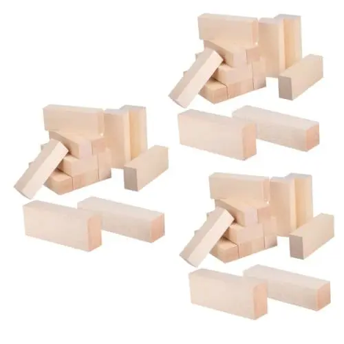 Produktbild: NUOBESTY 42 Stück Lindenholzstreifen Dübelstangen Zum Basteln Holzstreifen Zum Basteln Holzlatten Holzbastelstäbe Quadratische Dübel Holzstäbe Zum Basteln Holzdübel